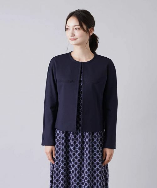 Leilian / レリアン テーラードジャケット | ストレッチノーカラージャケット | 詳細4