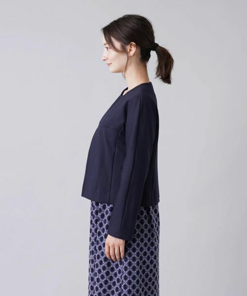 Leilian / レリアン テーラードジャケット | ストレッチノーカラージャケット | 詳細5