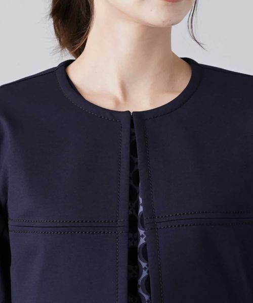 Leilian / レリアン テーラードジャケット | ストレッチノーカラージャケット | 詳細7