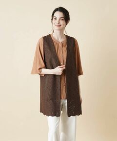 Leilian / レリアン テーラードジャケット | ペイズリーロングベスト