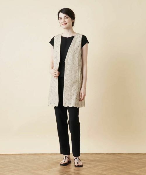 Leilian / レリアン テーラードジャケット | ペイズリーロングベスト | 詳細1