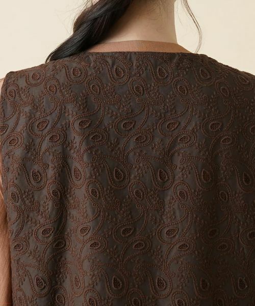 Leilian / レリアン テーラードジャケット | ペイズリーロングベスト | 詳細11