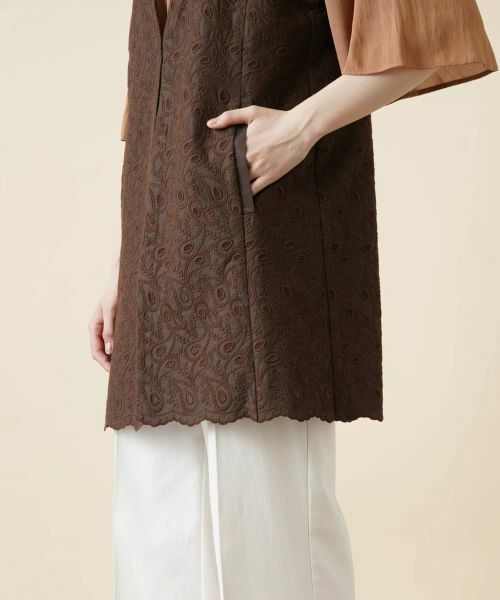 Leilian / レリアン テーラードジャケット | ペイズリーロングベスト | 詳細13