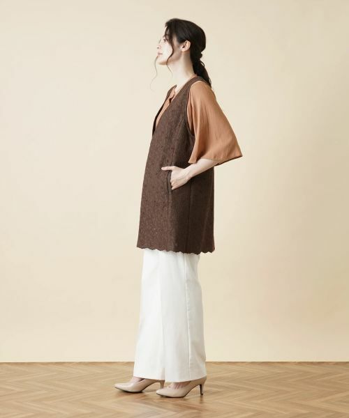 Leilian / レリアン テーラードジャケット | ペイズリーロングベスト | 詳細5