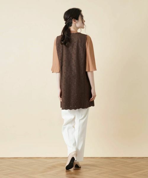 Leilian / レリアン テーラードジャケット | ペイズリーロングベスト | 詳細6