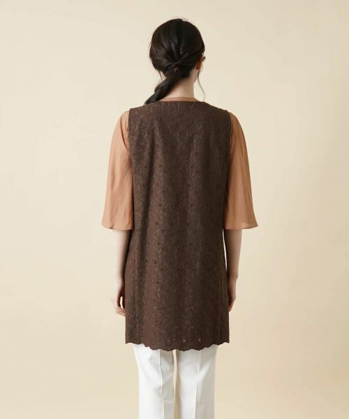 Leilian / レリアン テーラードジャケット | ペイズリーロングベスト | 詳細9