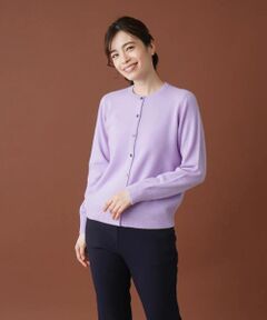 Leilian / レリアン カーディガン・ボレロ | カシミヤクルーネックカーディガン