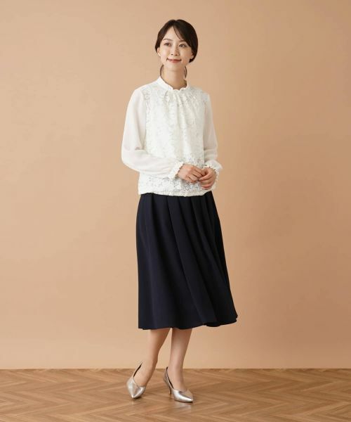 Leilian / レリアン シャツ・ブラウス | レース切り替えブラウス【セレモニー】 | 詳細1