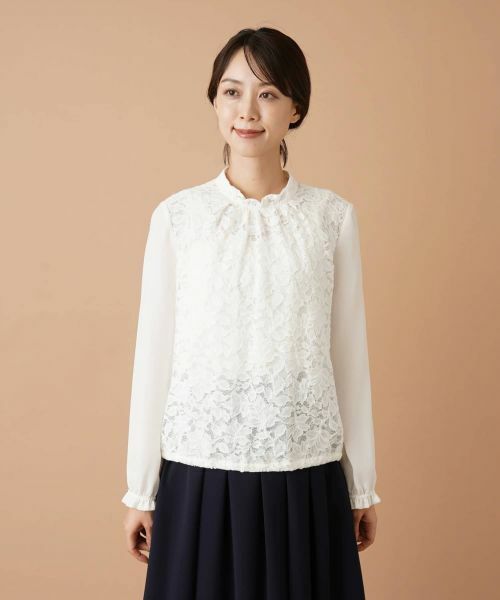 Leilian / レリアン シャツ・ブラウス | レース切り替えブラウス【セレモニー】 | 詳細4