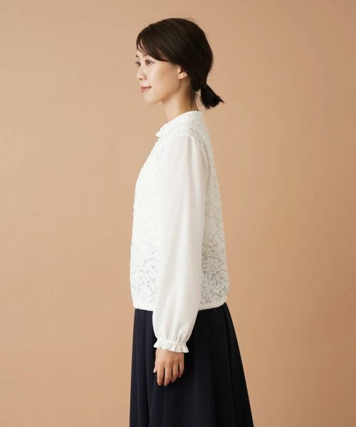 Leilian / レリアン シャツ・ブラウス | レース切り替えブラウス【セレモニー】 | 詳細5