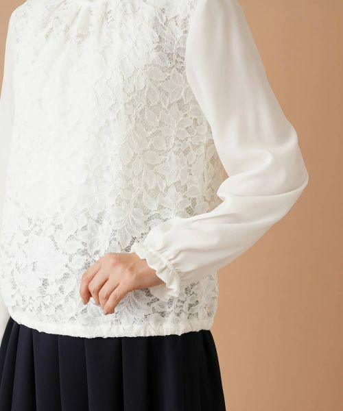 Leilian / レリアン シャツ・ブラウス | レース切り替えブラウス【セレモニー】 | 詳細9