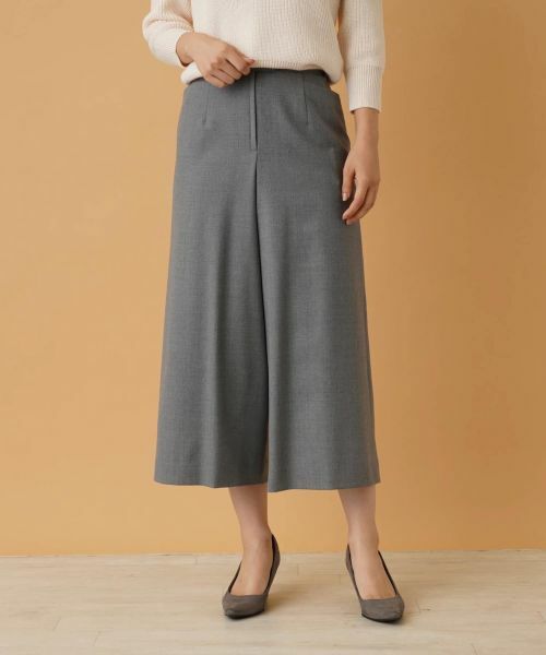 Leilian/レリアン ストレッチワイドパンツ グレー系 9(M) Leilian/レリアン ストレッチワイドパンツ グレー系 9(M)