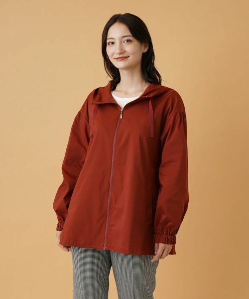 Leilian / レリアン テーラードジャケット | フード付きジップジャケット(レンガ)