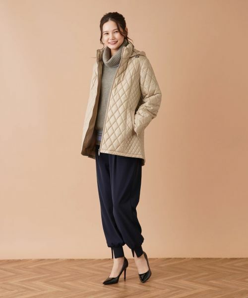Leilian / レリアン テーラードジャケット | フーデッドキルティングジャケット | 詳細1