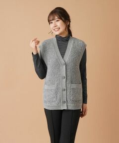 Leilian / レリアン テーラードジャケット | Vネックニットベスト