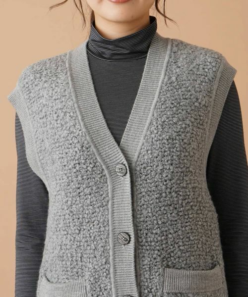 Leilian / レリアン テーラードジャケット | Vネックニットベスト | 詳細10