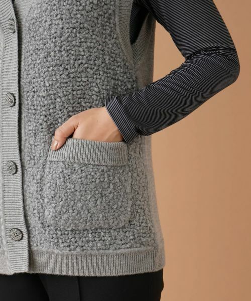 Leilian / レリアン テーラードジャケット | Vネックニットベスト | 詳細13