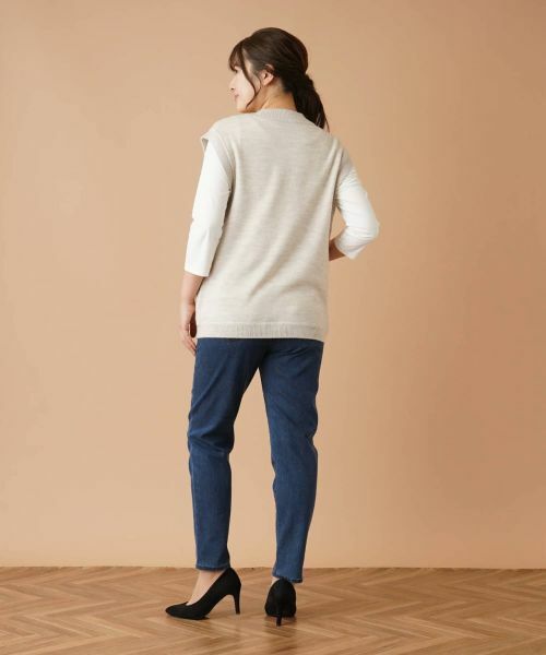 Leilian / レリアン テーラードジャケット | Vネックニットベスト | 詳細3