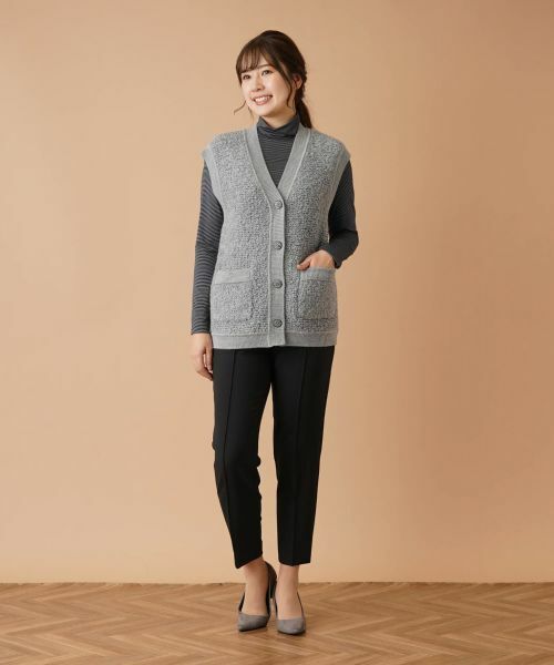 Leilian / レリアン テーラードジャケット | Vネックニットベスト | 詳細4