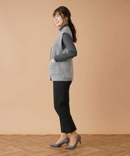 Leilian / レリアン テーラードジャケット | Vネックニットベスト | 詳細5