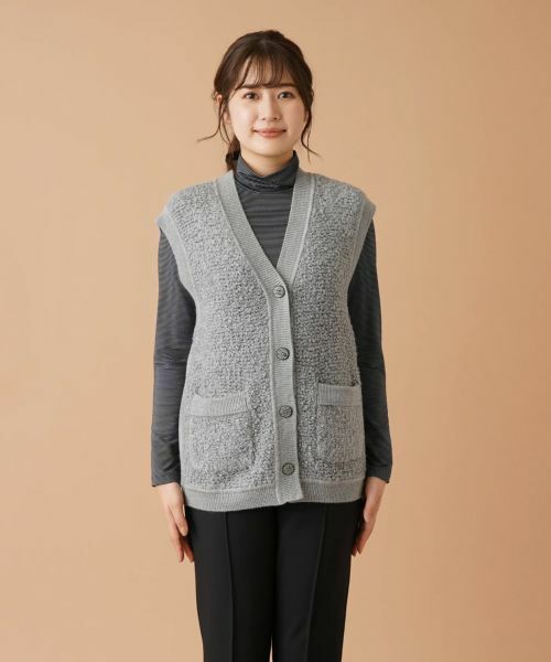 Leilian / レリアン テーラードジャケット | Vネックニットベスト | 詳細7