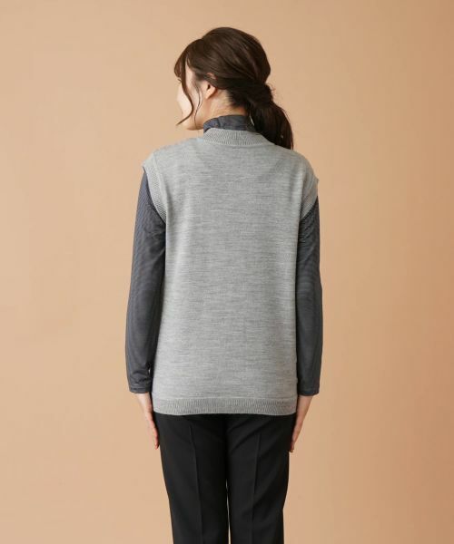 Leilian / レリアン テーラードジャケット | Vネックニットベスト | 詳細9