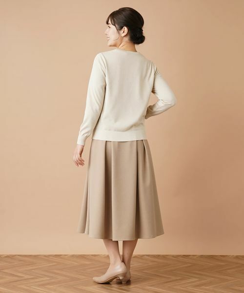 Leilian / レリアン カーディガン・ボレロ | レース切替ラメVネックカーディガン | 詳細3