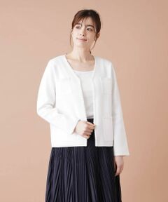 Leilian / レリアン テーラードジャケット | トリムノーカラージャケット