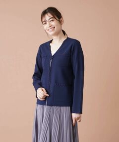 Leilian / レリアン テーラードジャケット | トリムノーカラージャケット