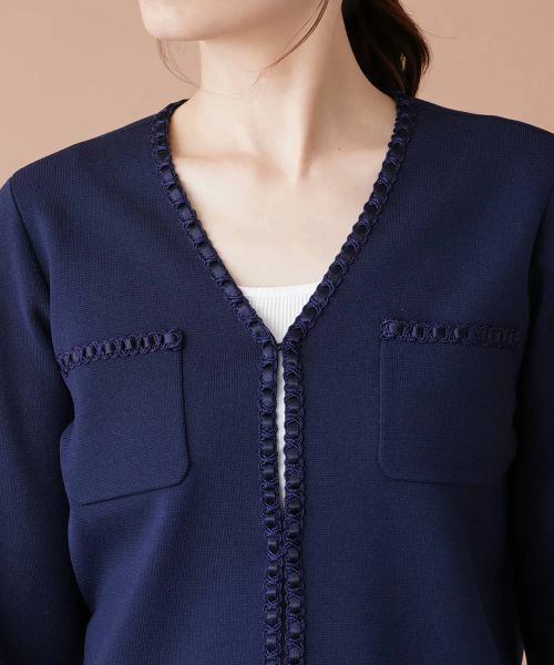 Leilian / レリアン テーラードジャケット | トリムノーカラージャケット | 詳細11