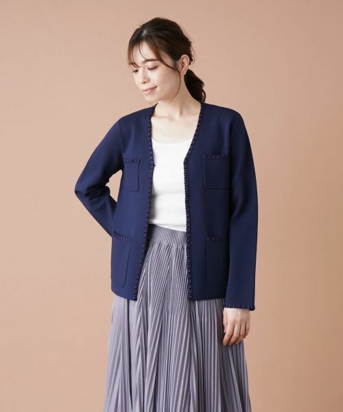 Leilian / レリアン テーラードジャケット | トリムノーカラージャケット | 詳細7