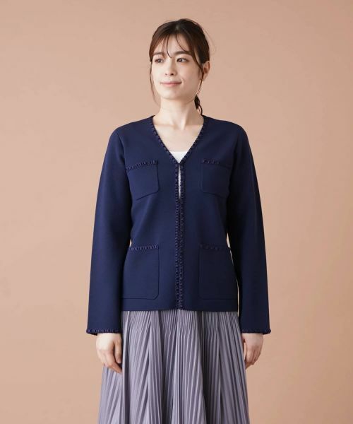 Leilian / レリアン テーラードジャケット | トリムノーカラージャケット | 詳細8