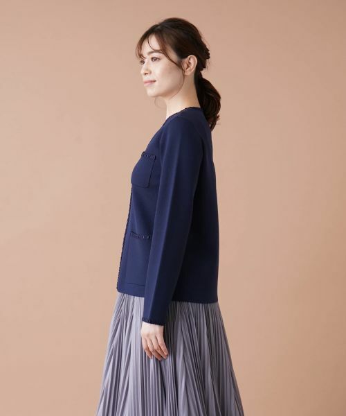 Leilian / レリアン テーラードジャケット | トリムノーカラージャケット | 詳細9