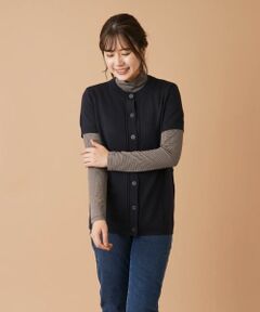 Leilian / レリアン テーラードジャケット | 半袖ニットカーディガン
