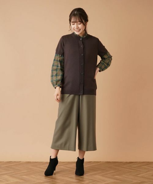 Leilian / レリアン テーラードジャケット | 半袖ニットカーディガン | 詳細1