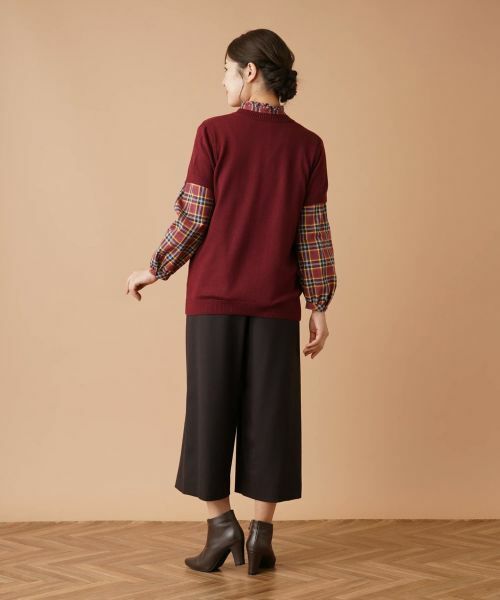 Leilian / レリアン テーラードジャケット | 半袖ニットカーディガン | 詳細14