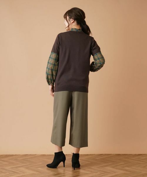 Leilian / レリアン テーラードジャケット | 半袖ニットカーディガン | 詳細3