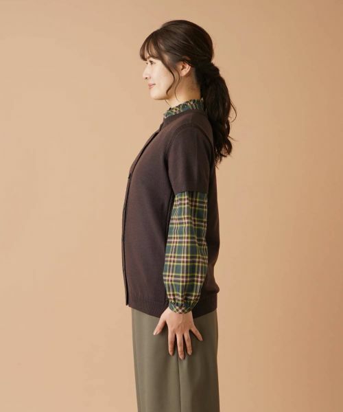 Leilian / レリアン テーラードジャケット | 半袖ニットカーディガン | 詳細5