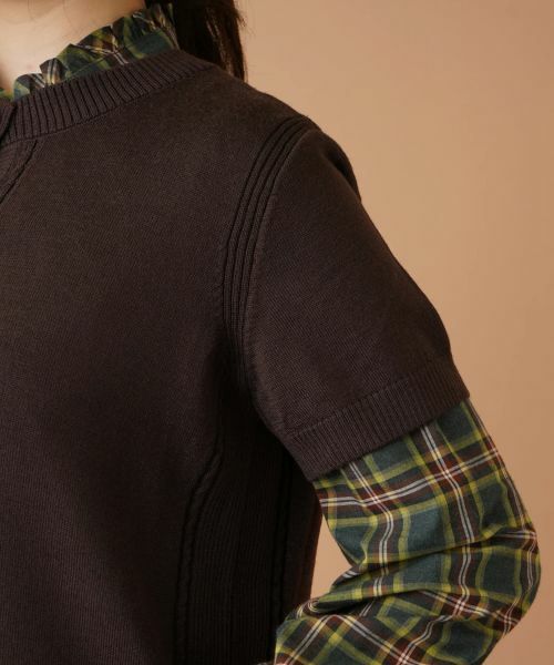 Leilian / レリアン テーラードジャケット | 半袖ニットカーディガン | 詳細9