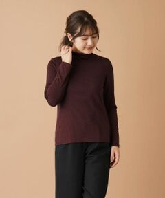 Leilian / レリアン カットソー | ナローボーダーハイネックカットソー