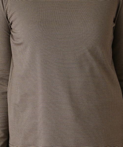 Leilian / レリアン カットソー | ナローボーダーハイネックカットソー | 詳細1