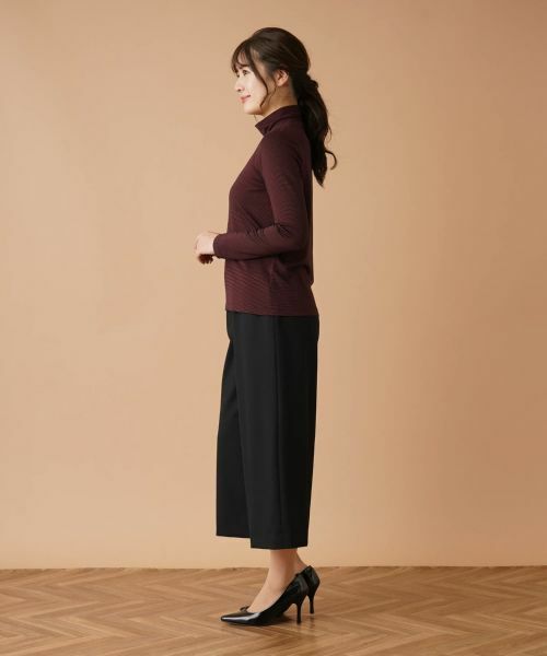 Leilian / レリアン カットソー | ナローボーダーハイネックカットソー | 詳細9