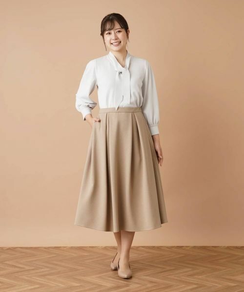 Leilian / レリアン ミニ・ひざ丈スカート | ミモレフレアスカート | 詳細1