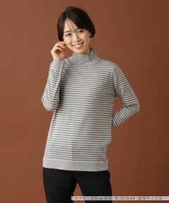 Leilian / レリアン ニット・セーター | ボーダーハイネックカットソー