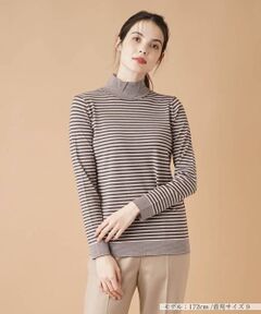 Leilian / レリアン ニット・セーター | ボーダーハイネックカットソー