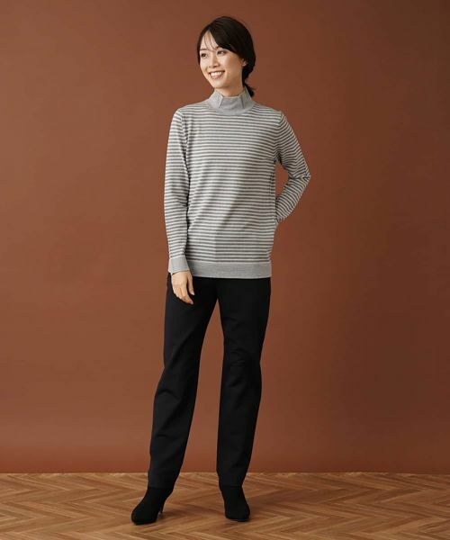 Leilian / レリアン ニット・セーター | ボーダーハイネックカットソー | 詳細12