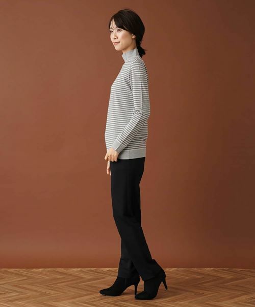Leilian / レリアン ニット・セーター | ボーダーハイネックカットソー | 詳細13