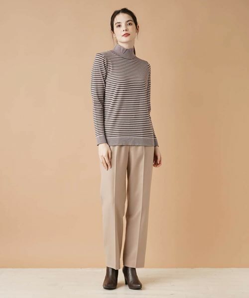 Leilian / レリアン ニット・セーター | ボーダーハイネックカットソー | 詳細15