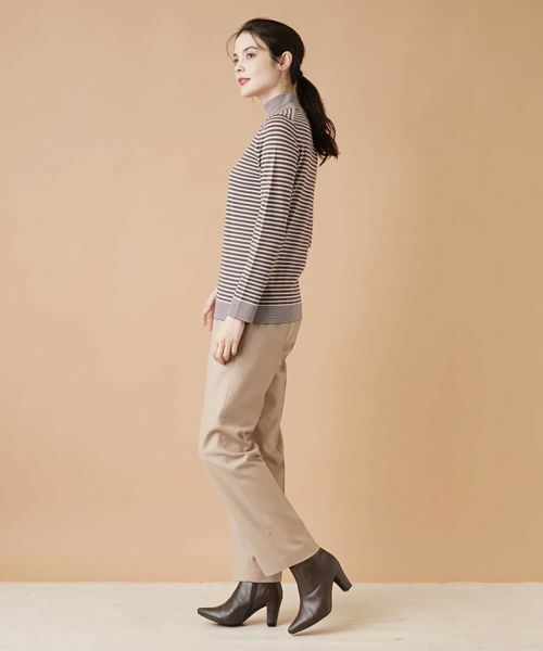 Leilian / レリアン ニット・セーター | ボーダーハイネックカットソー | 詳細16