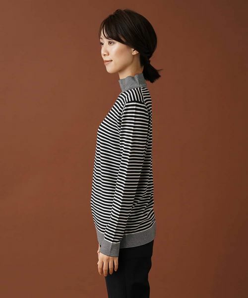 Leilian / レリアン ニット・セーター | ボーダーハイネックカットソー | 詳細5